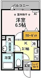 M.Ｏハイツ31 1階1Kの間取り