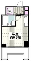 ライオンズマンション横浜反町 5階ワンルームの間取り