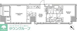 ザ・パークハビオSOHO横浜関内 1LDKの間取図画像