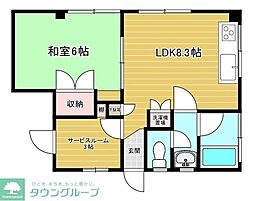リファレンス大倉山 1SLDKの間取図画像