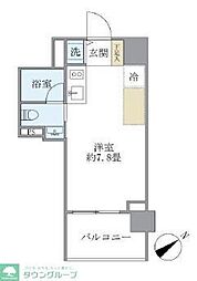 カーサヴェデュータ ワンルームの間取図画像