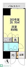 ロイヤル関内 ワンルームの間取図画像