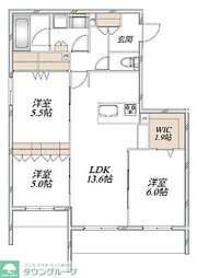 Grand Chateau 二ツ橋 3LDKの間取図画像