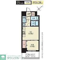Splendide新横浜 1DKの間取図画像