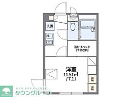 レオパレスプラムアヴェニュー 1Kの間取図画像