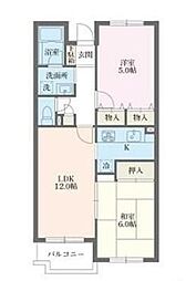 テラス都筑中央公園 2LDKの間取図画像
