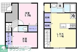 Globe House 2LDKの間取図画像