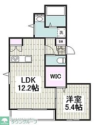 キャトルセゾン 1LDKの間取図画像