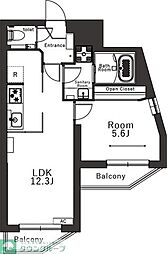 BelleViageMotosumiyoshi 1LDKの間取図画像