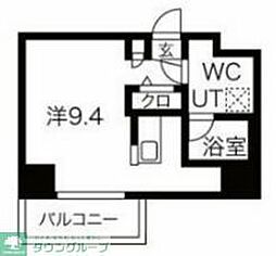 スパシエ東神奈川 ワンルームの間取図画像
