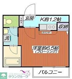 ブランニュー・高島台 1Kの間取図画像