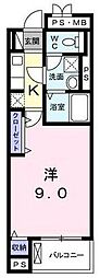 コート・ルージュ片倉 1Kの間取図画像