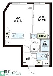 レピュア小石川レジデンス 1LDKの間取図画像