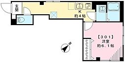 ビューノ巣鴨 1Kの間取図画像