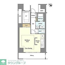 アクティ上池袋 ワンルームの間取図画像