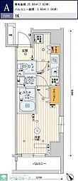スカイコートパレス新大塚 1Kの間取図画像