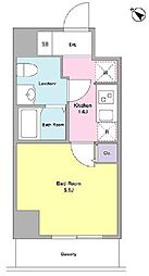 シエロ大塚 1Kの間取図画像