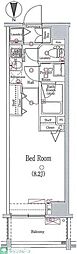 GRANDTRUTH中板橋 1Kの間取図画像