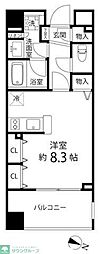 グレイスコート志村三丁目 ワンルームの間取図画像