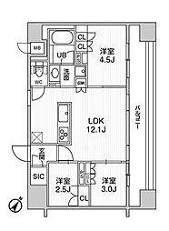 nidoSUGAMO 3LDKの間取図画像
