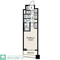 S-FORT中板橋 1Kの間取図画像