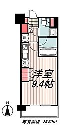 パークアクシス駒込ヒルトップ ワンルームの間取図画像