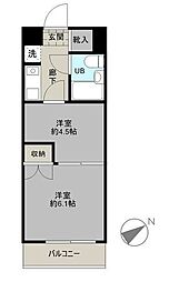 ダイアパレス新板橋 2Kの間取図画像