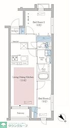 都営三田線 春日駅 徒歩10分の賃貸マンション 4階2LDKの間取り