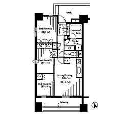 パークアクシス大塚 12階3LDKの間取り