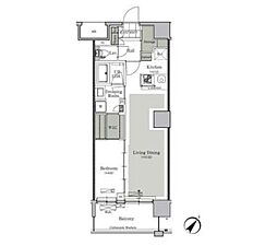 パークキューブ西ヶ原ステージ 8階1LDKの間取り