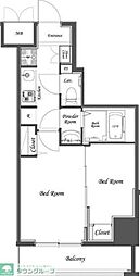Nステージ本蓮沼 8階2Kの間取り
