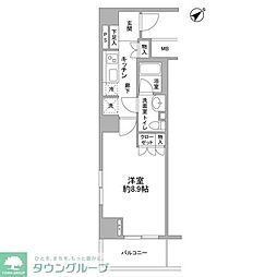 ＬａＭａｉｓｏｎｄｅＫＡＫＥＧＡＷＡ 4階1Kの間取り