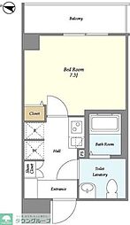 IL MEZZO DI TOKYO UNO 9階1Kの間取り