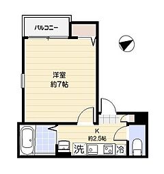 Grotta blu Komagome 2階1Kの間取り
