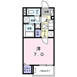 Ｓ・Ｂ・Ｃ板橋 1階1Kの間取り