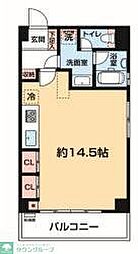 Le-parc大塚 4階ワンルームの間取り