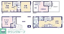 町屋3丁目新築 2SLDKの間取り