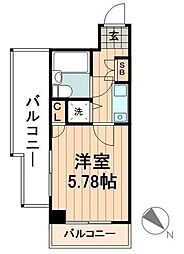 藤和シティコープ新大塚II 7階1Kの間取り