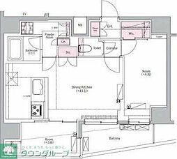 BPRレジデンス田端 4階2LDKの間取り