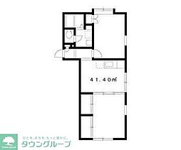 ジュネス小日向 1階2DKの間取り