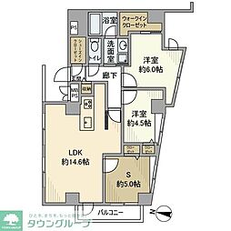 ライオンズマンション王子第5 4階2SLDKの間取り