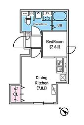 デュオメゾン巣鴨 4階1DKの間取り