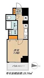 クレストコート志村坂上 10階1Kの間取り