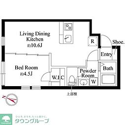 フォルスクラス駒込西ケ原 2階1LDKの間取り