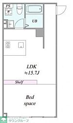 trias.N 1階1LDKの間取り