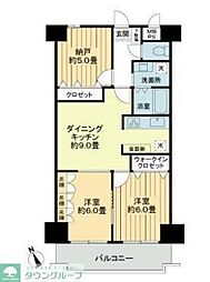 ライオンズマンション板橋 4階2SDKの間取り