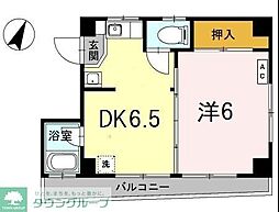 第二吉岡ビル 3階1DKの間取り