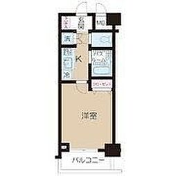 サンテミリオン目白台 2階1Kの間取り