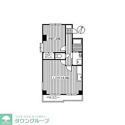 アーバンプレイス 6階1LDKの間取り