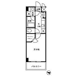 ノエル千駄木 4階1Kの間取り
